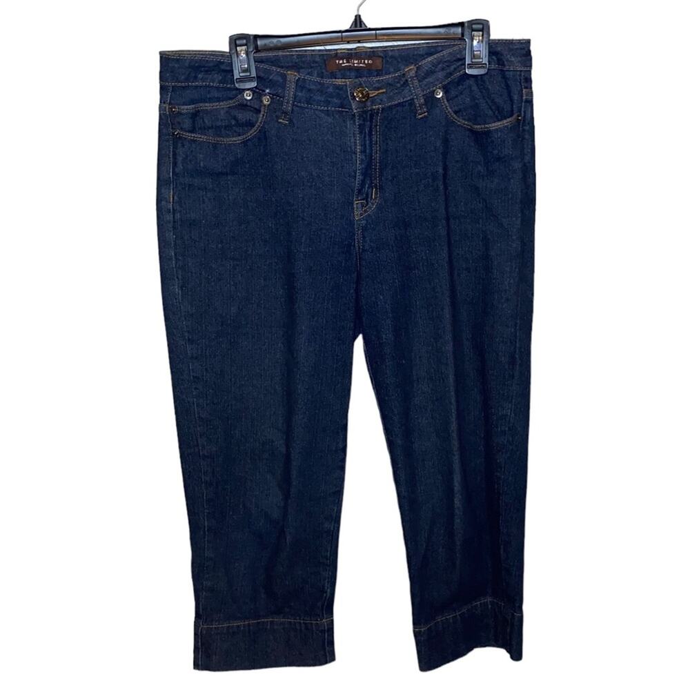 The Limited Dark‎ Wash Cropped Capri Jeans Size 8 Classic Stretch Denim